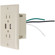 NewerTech Power2U Universal Fit AC 15A Wall Outlet with 2x USB Charging Ports and 2x AC 110/120V Socket, Light Almond: Picture 2 thumbnail