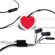 Onanoff Magnum HD Noise-Isolating Earbuds with In-Line Mic, Gunmetal with Red Heart Magneat: Picture 4 thumbnail