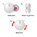 Onanoff Magnum HD Noise-Isolating Earbuds with In-Line Mic, Gunmetal with Red Heart Magneat: Picture 2 thumbnail