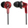 Panasonic RP-HJE190 ErgoFit Plus Long Port Fashion Earbuds, Red: Picture 2 thumbnail