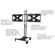 Premier Mounts EEBC72-TVC Elliptical Floor Stand with Two Side-by-Side Flat-Panel Mounts: Picture 1 thumbnail