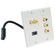 Pyle Dual HDMI + 2 RCA + 3 RCA Wall plate with Back Pigtail Plug For Easy Installation, White: Picture 3 thumbnail
