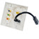 Pyle Dual HDMI + 2 RCA + 3 RCA Wall plate with Back Pigtail Plug For Easy Installation, White: Picture 1 thumbnail