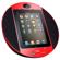 Pyle PIPDSP2 iPod/iPhone/iPad Touch Screen Dock with Built-In FM Radio/Alarm Clock, Red: Picture 2 thumbnail