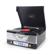 Pyle PTR8U Retro Turntable with AUX Input/Radio/USB/SD/MP3 and Vinyl-to-MP3 Encoding, Black: Picture 1 thumbnail