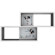 Quadro Designs Likewise Shelf Wood Frame, Holds 1-4x4" 1-4x6", Color: White/Gray.: Picture 5 thumbnail