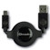 Qmadix USB to Micro USB Retractable Charging Data Sync Cable, USB 2.0, Black: Picture 1 thumbnail