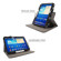 rooCASE ual-View Folio Case Cover with Stylus for Samsung Galaxy Tab 3 10.1, Black: Picture 6 thumbnail