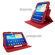 rooCASE Dual-View Folio Case Cover with Stylus for Samsung Galaxy Tab 3 10.1, Red: Picture 6 thumbnail