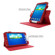 rooCASE Dual-View Folio Case Cover with Stylus for Samsung Galaxy Tab 3 8.0, Red: Picture 5 thumbnail
