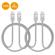 SIIG 1.65' Zinc Alloy USB-C to USB-C Charging and Sync Braided Cable, 2-Pack: Picture 4 thumbnail