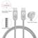 SIIG 1.65' Zinc Alloy USB-C to USB-C Charging and Sync Braided Cable, 2-Pack: Picture 1 thumbnail
