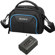 Sony Camcorder Accessory Kit, LCS-VA15/B Nylon Soft Carrying Case, Black for Various Camcorders - & Sony NPFV50 InfoLithium V Series Camcorder Battery Pack: Picture 3 thumbnail