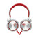 Sony MDRX05 X On-Ear Headphones, Red and Silver: Picture 2 thumbnail