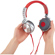 Sony MDRX05 X On-Ear Headphones, Red and Silver: Picture 4 thumbnail