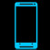 SlickWraps Glow Skin for HTC One, Blue: Picture 1 thumbnail