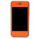 SlickWraps Carbon Fiber Full Body Wrap for iPhone 4, Orange: Picture 1 thumbnail