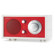 Tivoli Audio Frost White Collection Model One M1FWER AM/FM Table Radio, Frost White/Ember Red: Picture 2 thumbnail