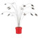 Umbra Petal Desktop Photo Holder, Display Holds 15 Photos Color: Red / Nickel.: Picture 2 thumbnail