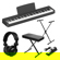 Yamaha P-143 88-Note Digital Piano Bundle with Headphones and Stand ...