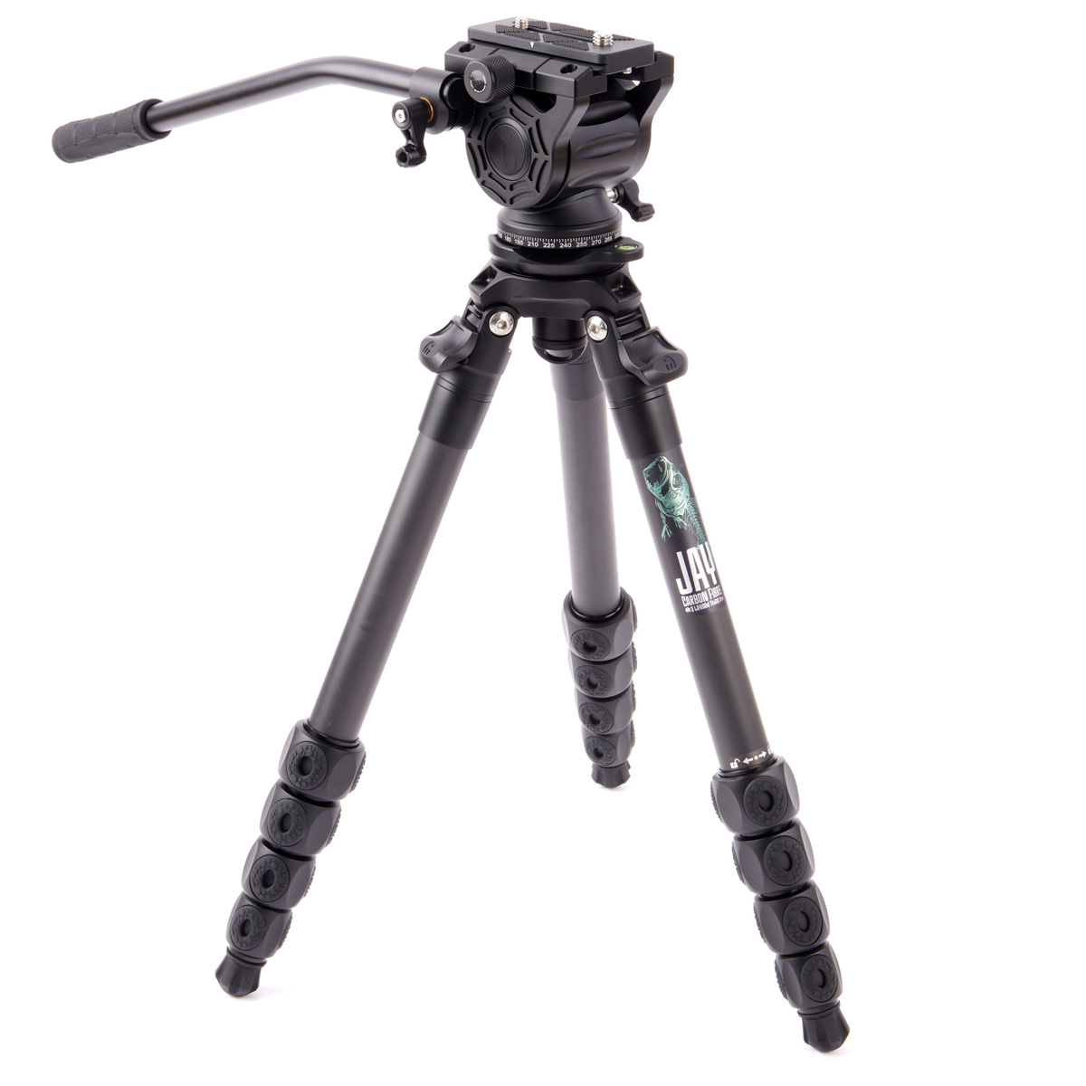 

3 Legged Thing Legends Jay 5-Section CF Tripod w/AirHed Cine Video Head,Darkness