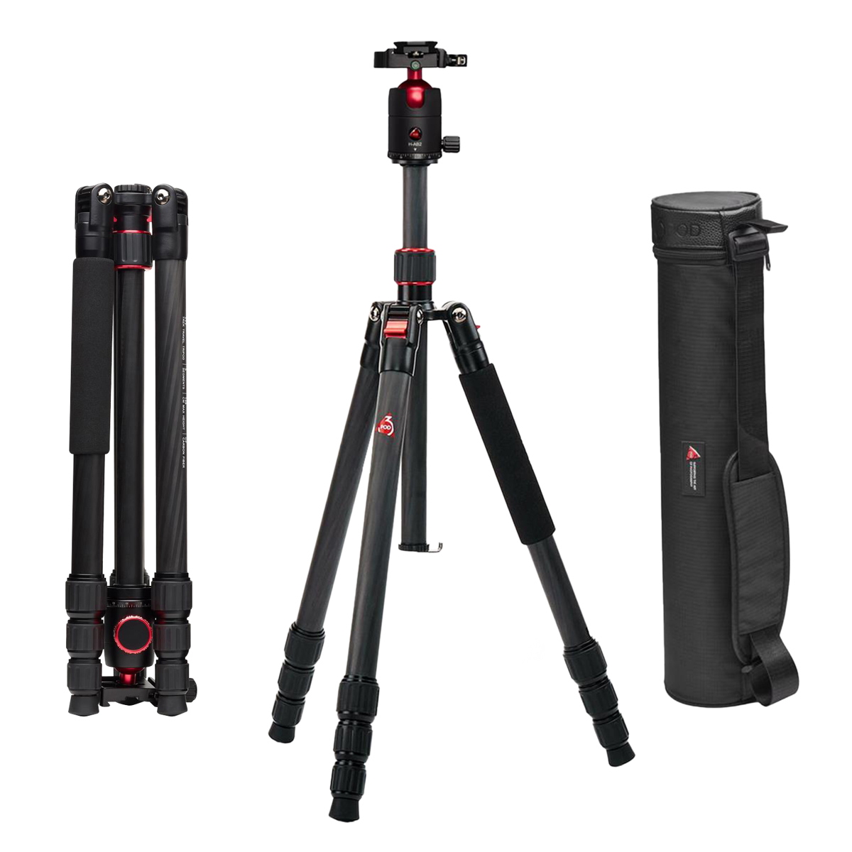 

3Pod TREK 4-Section CF Travel Tripod/Monopod, w/3Pod B2 AB Series Al Ball Head