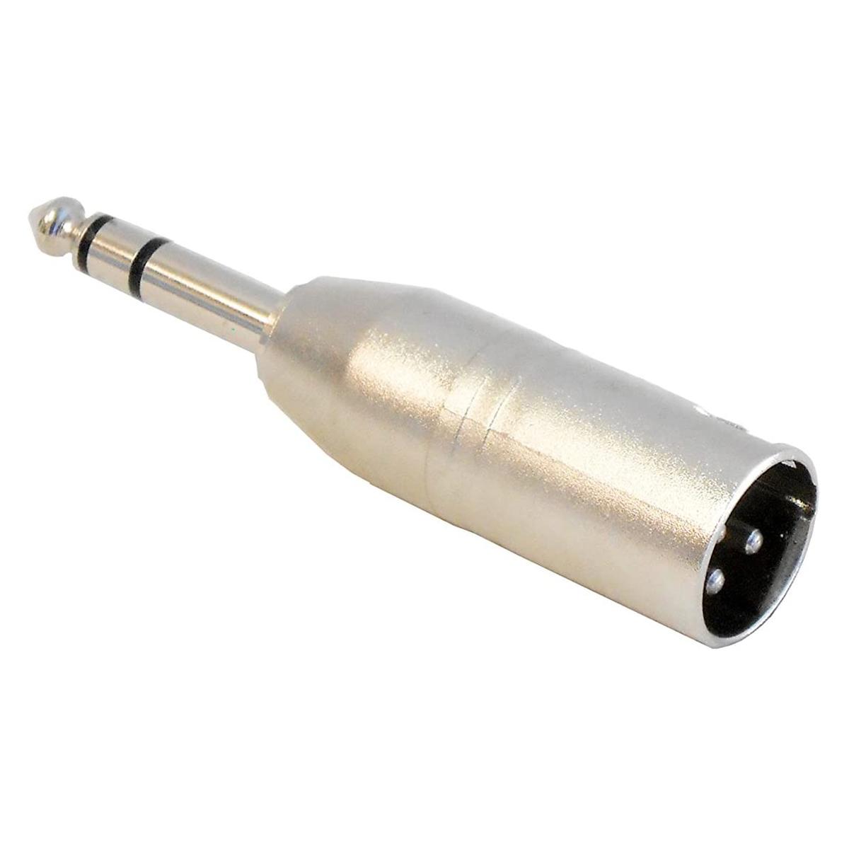 

Audio 2000s ACC3134S-P Premium XLRM to 1/4" TRS Plug Adapter, Metal