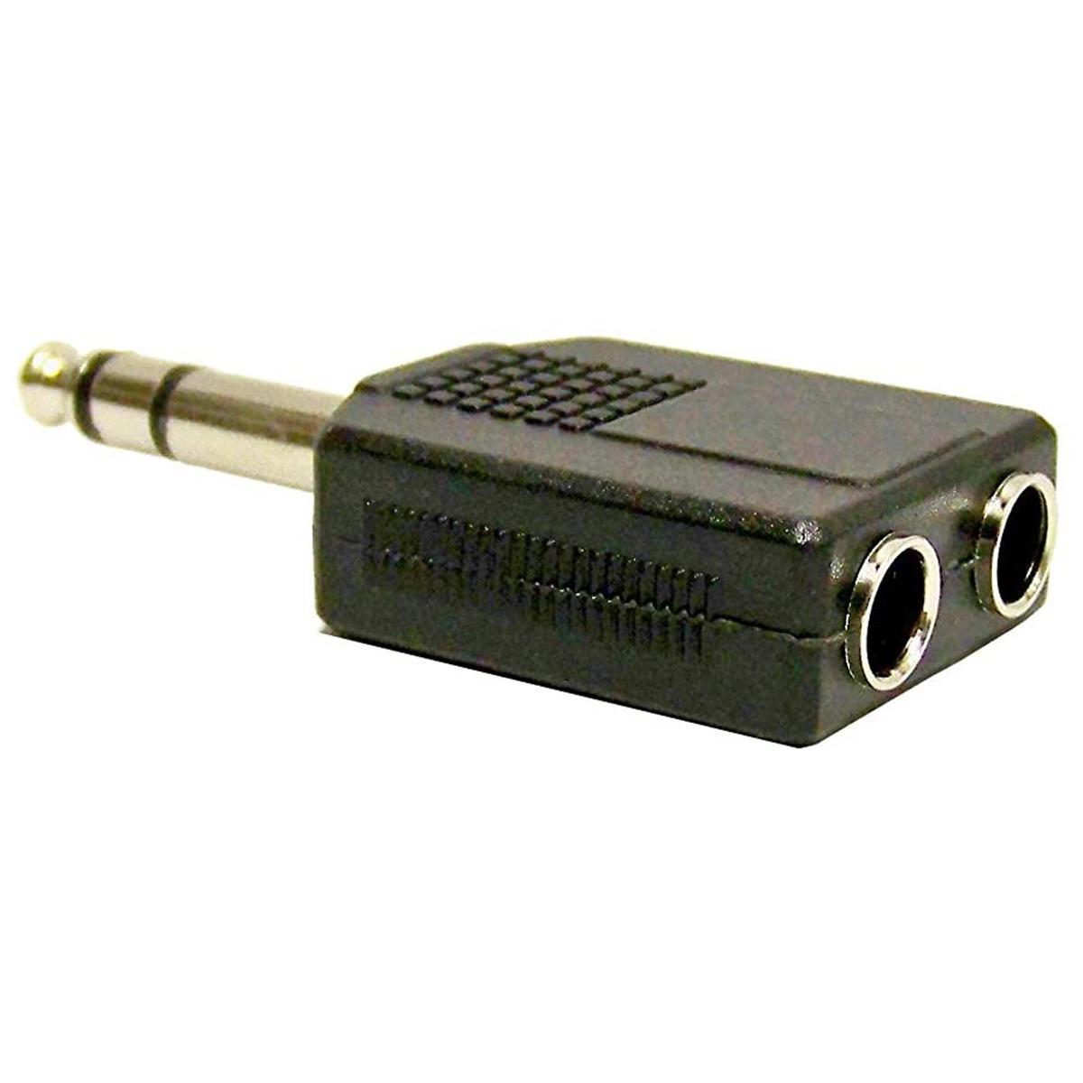 

Audio 2000s ACC3152-P Premium 2 F 1/4" TRS Jacks to 1 M 1/4" TRS Plug Connector