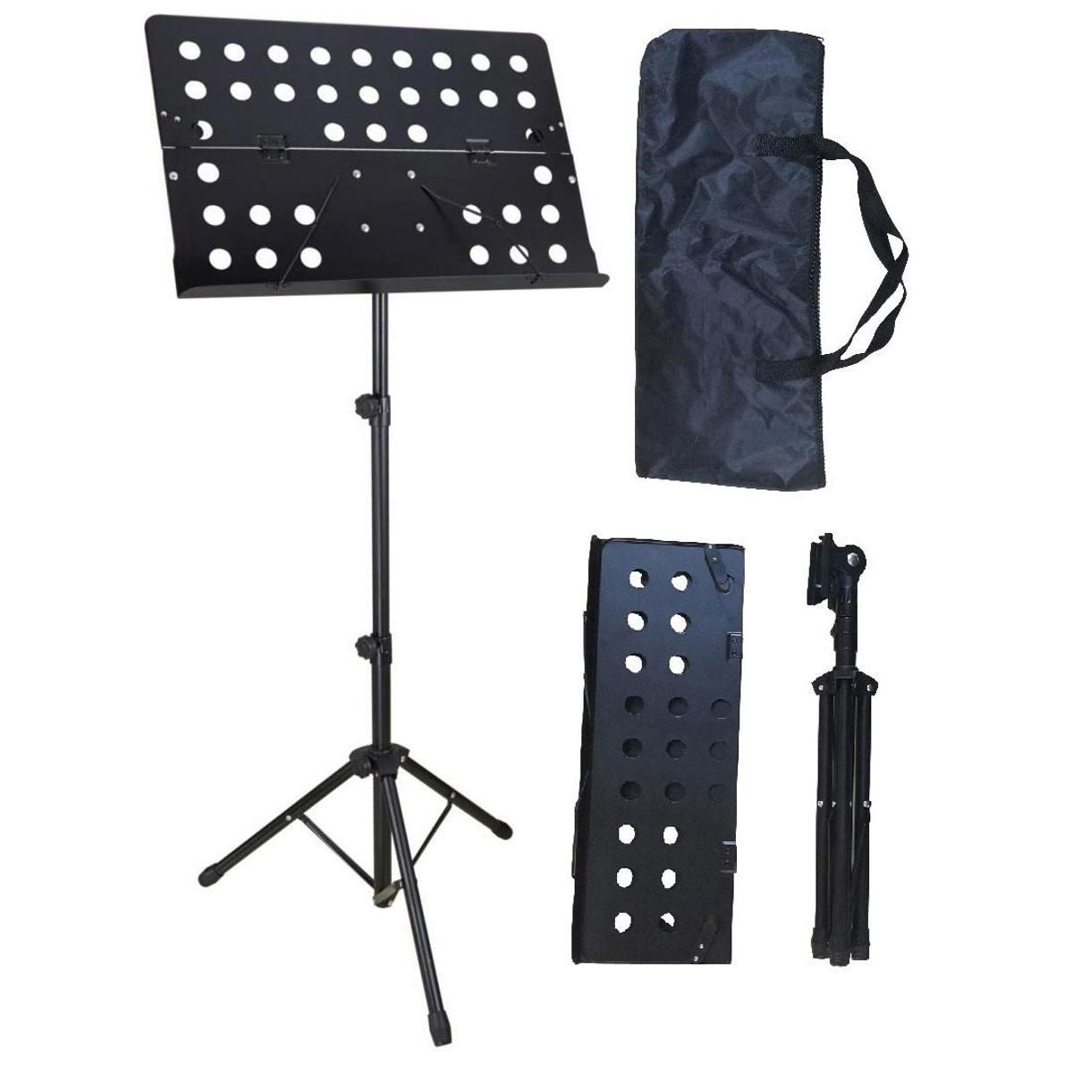 

Audio 2000s AST4382 Portable Metal Sheet and Tripod Stand for Orchestra, Black