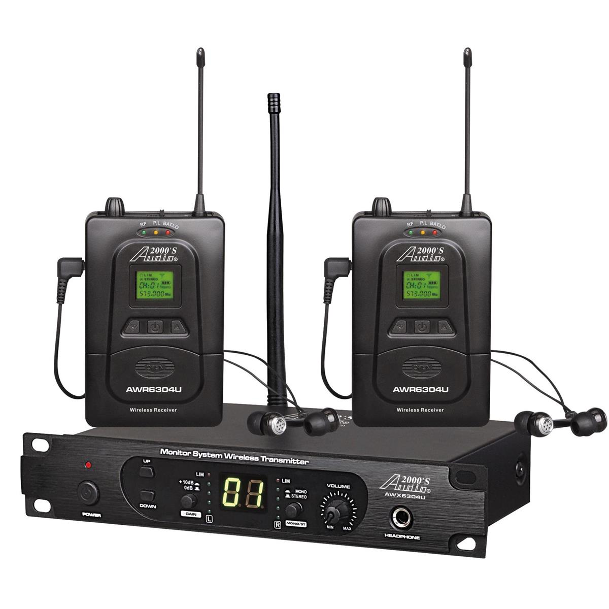 Image of Audio 2000s AWM6305U Professional UHF Wireless In-Ear Monitoring System