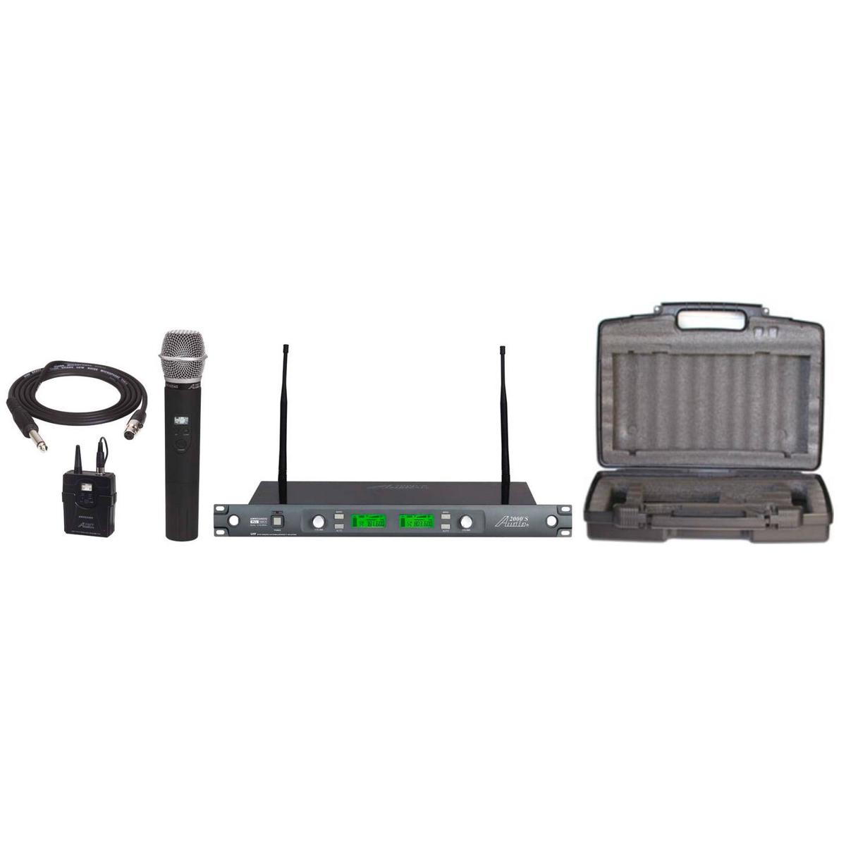 Audio 2000s AWM6547DU Dual-Diversity UHF Guitar & Handheld Microphone System -  AWM6547DUQ