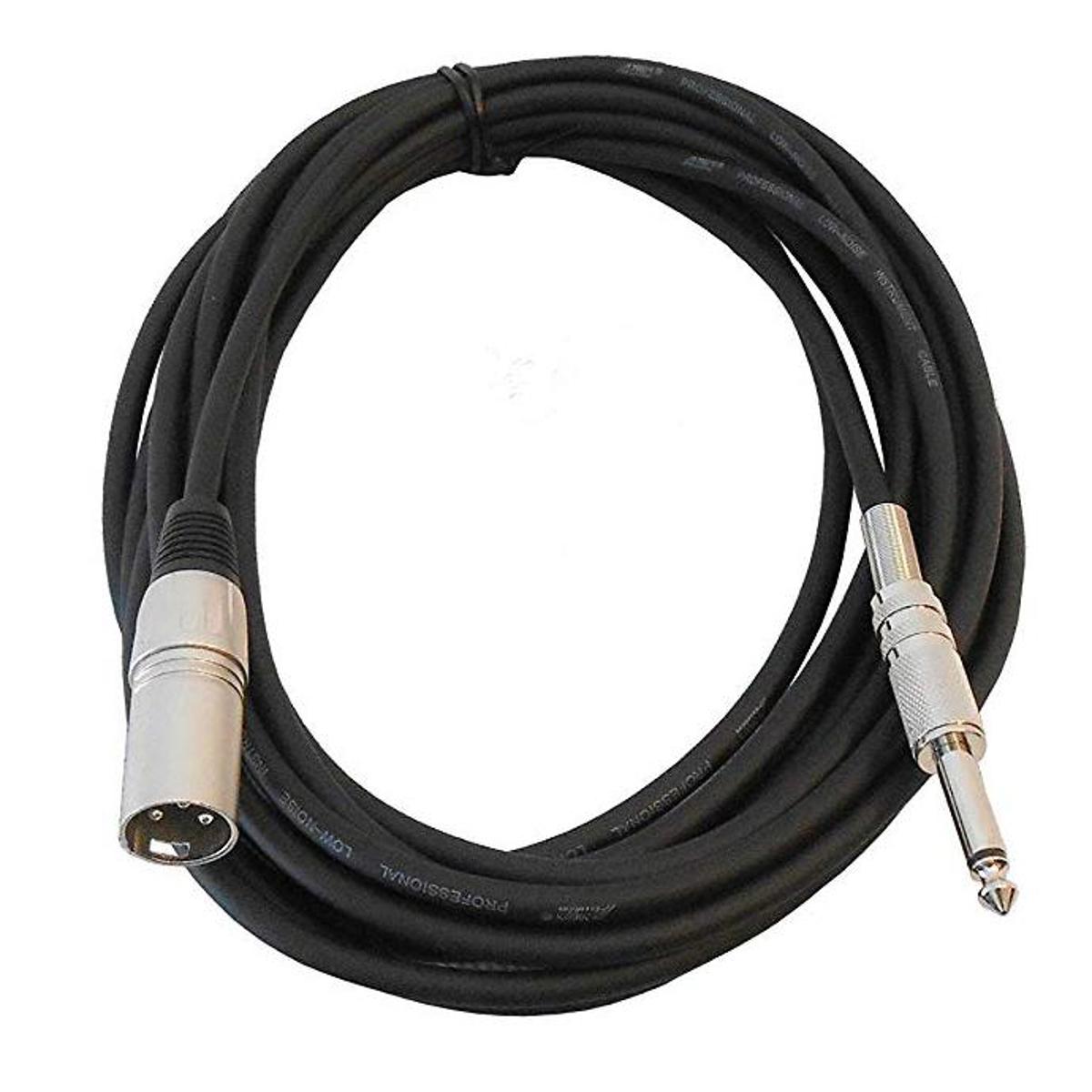 

Audio 2000s ADC2022-P Premium 20'x6mm XLR Male to 1/4" TS Microphone/Audio Cable