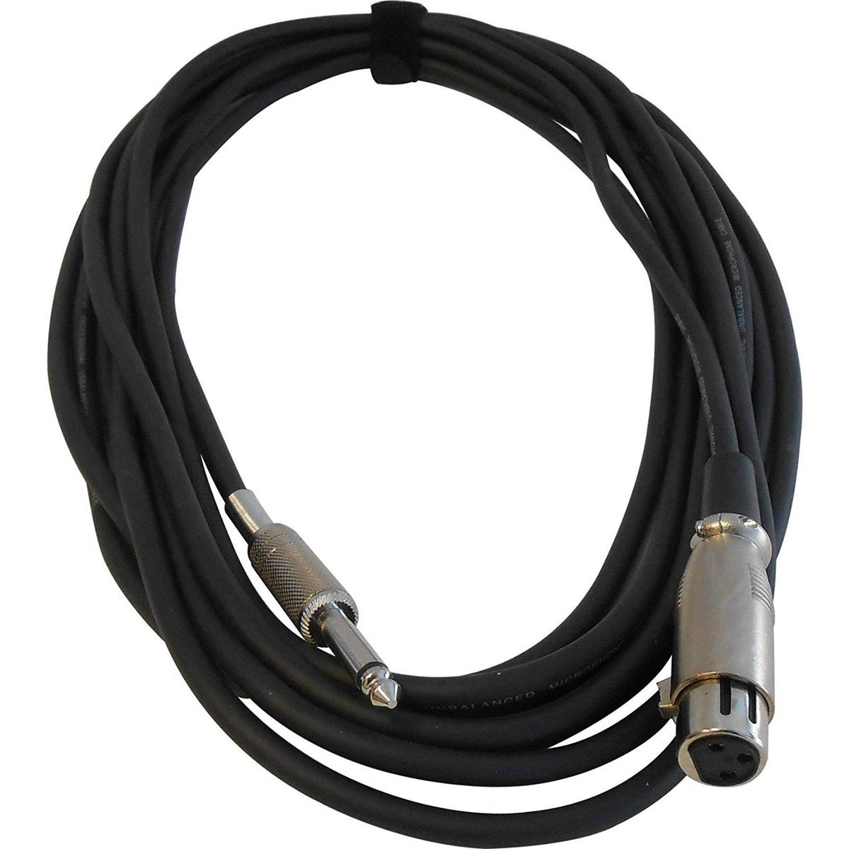 

Audio 2000s ADC2025-P Premium 20'x6mm XLR Female to 1/4" Male TS Mic/Audio Cable