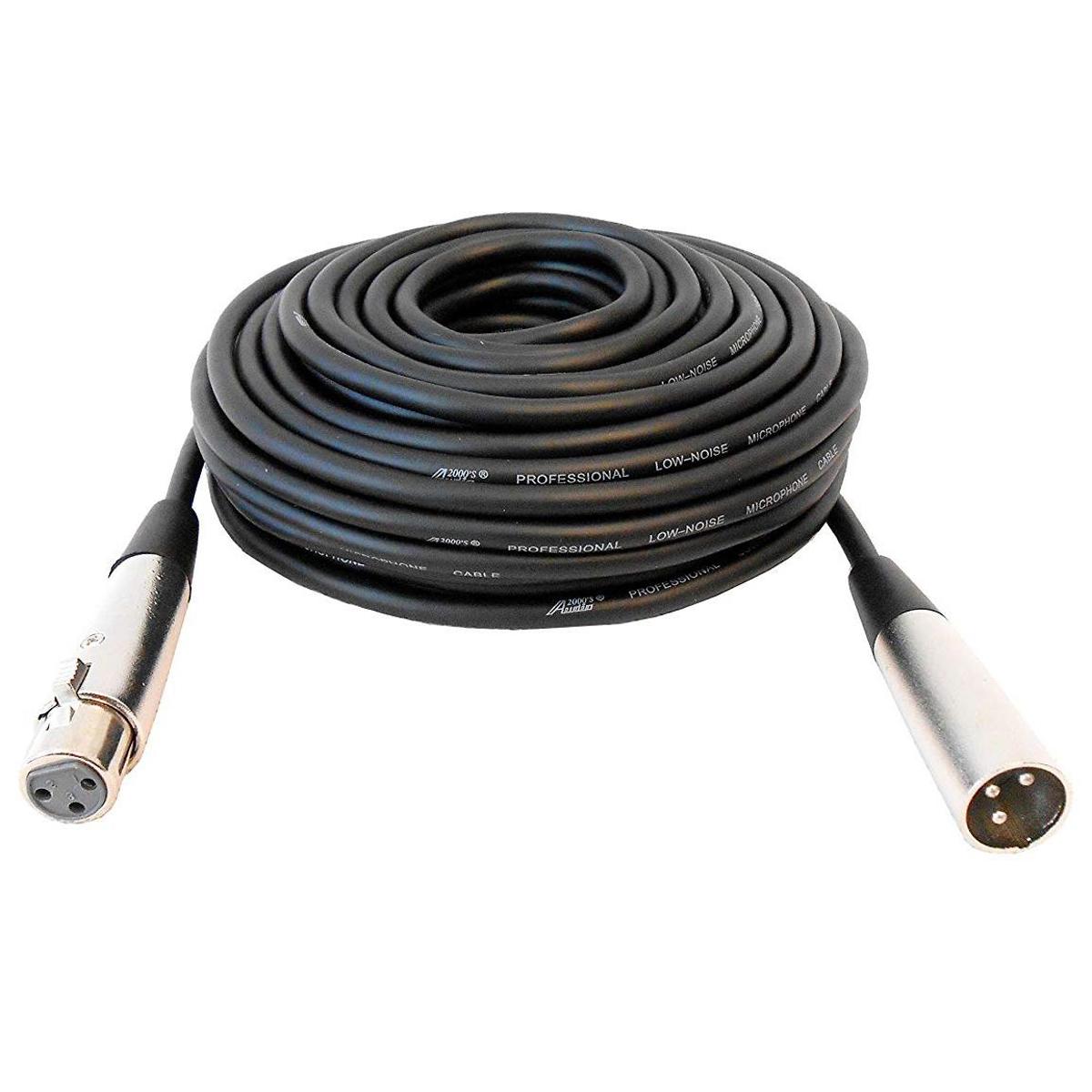 Image of Audio 2000s ADC203B 50'x6mm XLR Female to XLR Male Shielded Balanced Audio Cable