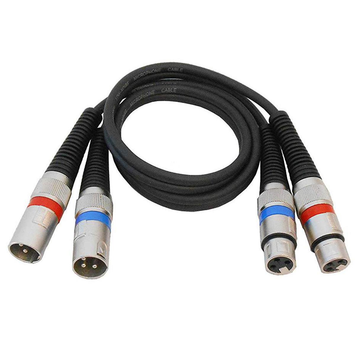 

Audio 2000s ADC203F-P 3'x6/12mm Two XLRF to Two XLRM Balanced Audio Cable