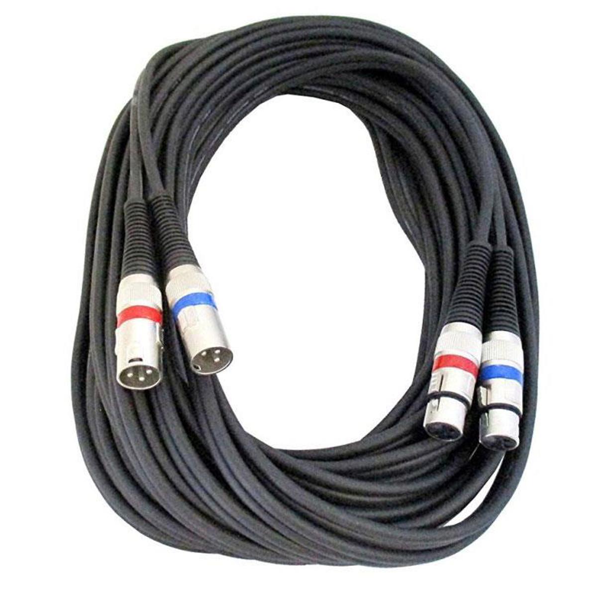

Audio 2000s ADC203K 50'x6/12mm Dual XLRF to Dual XLRM Balanced Audio Cable