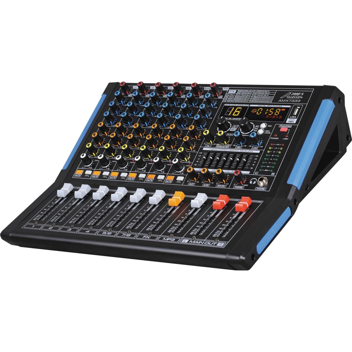 

Audio 2000s AMX7333 8-CH Audio Mixer with 32-Bit/24-Bit AD-DA Converter DSP