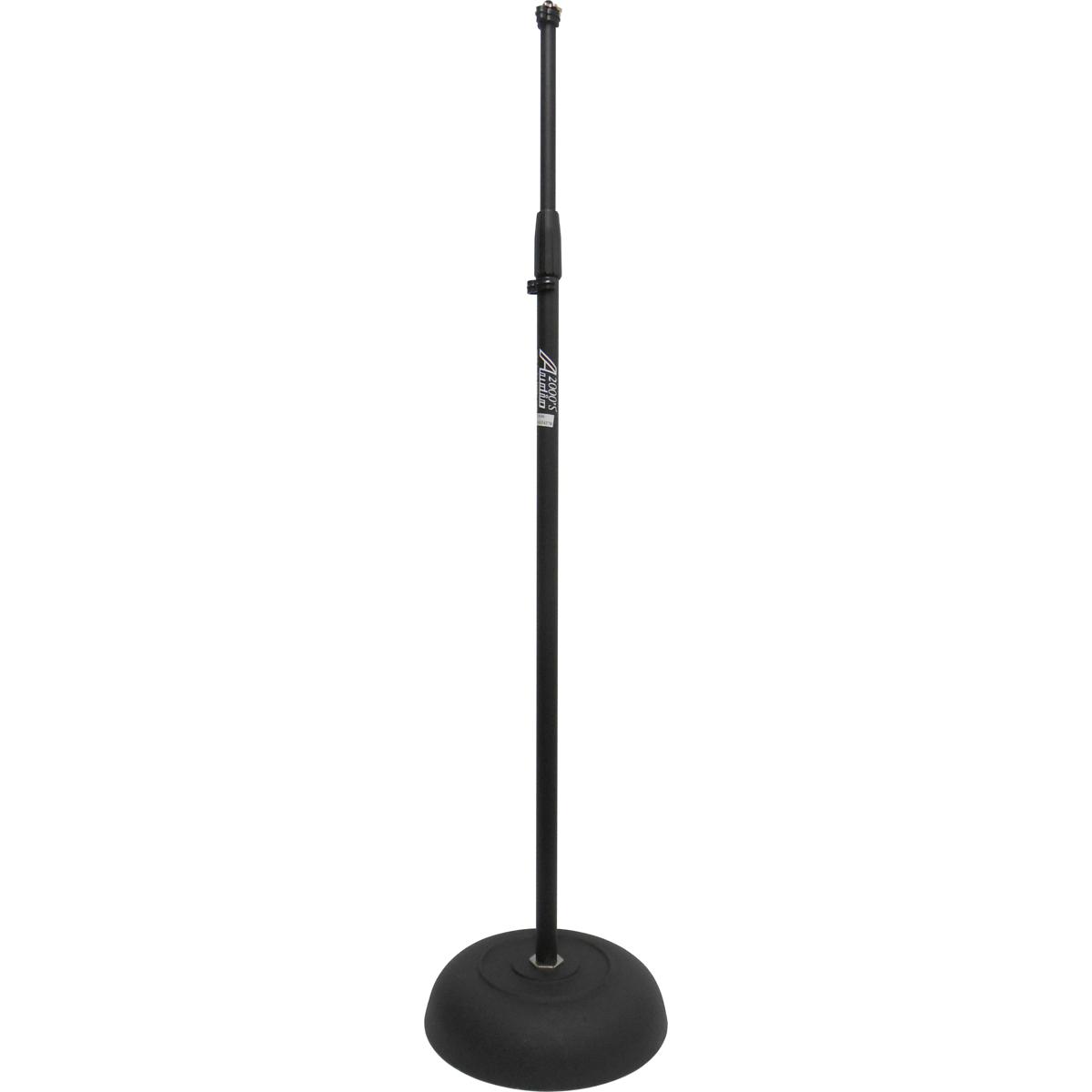

Audio 2000s Floor Mic Stand with Cast-Iron Round Base, 33.5" - 61" Height, Black