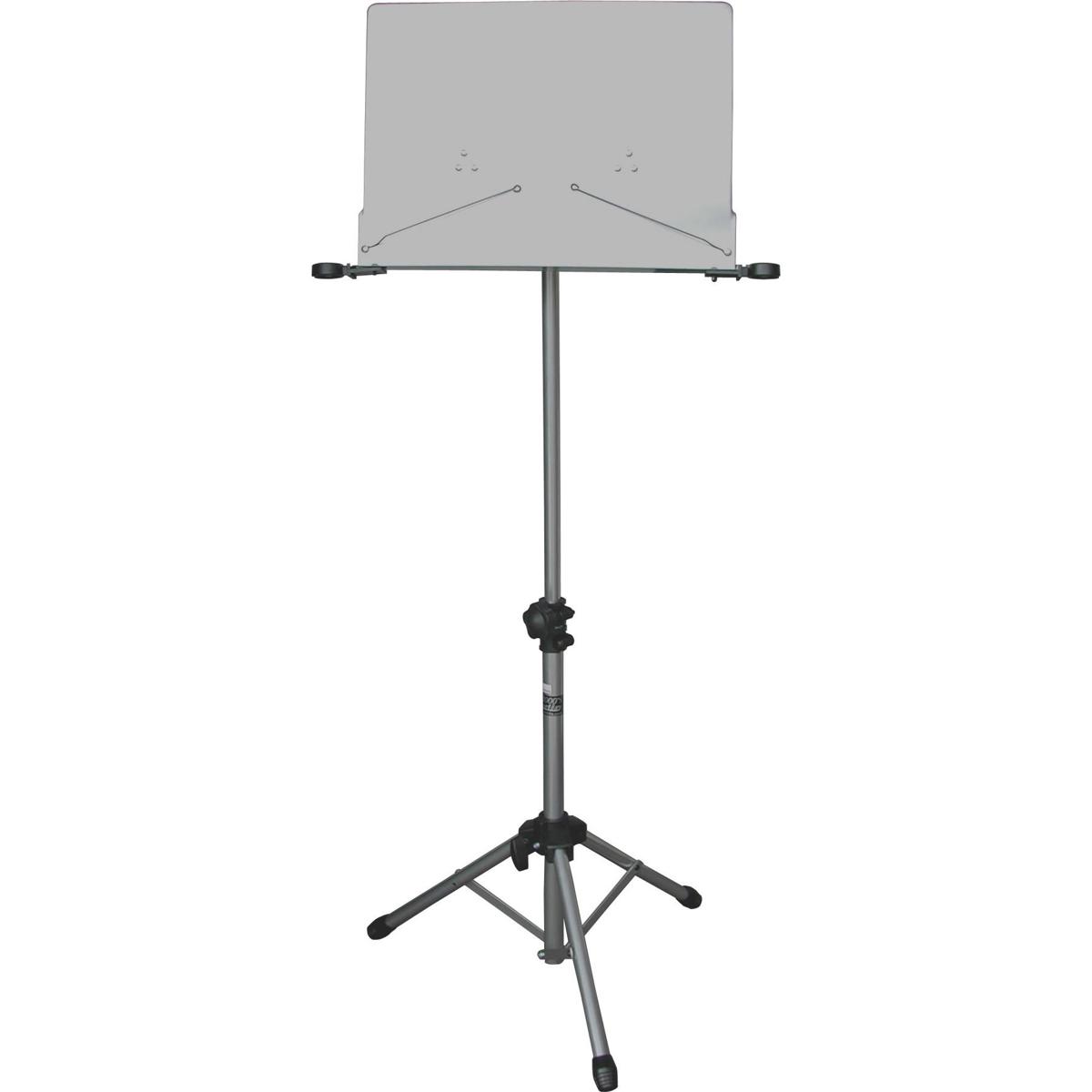 

Audio 2000s Premium Sheet Music Stand with Tripod Base and Book Plate, Silver