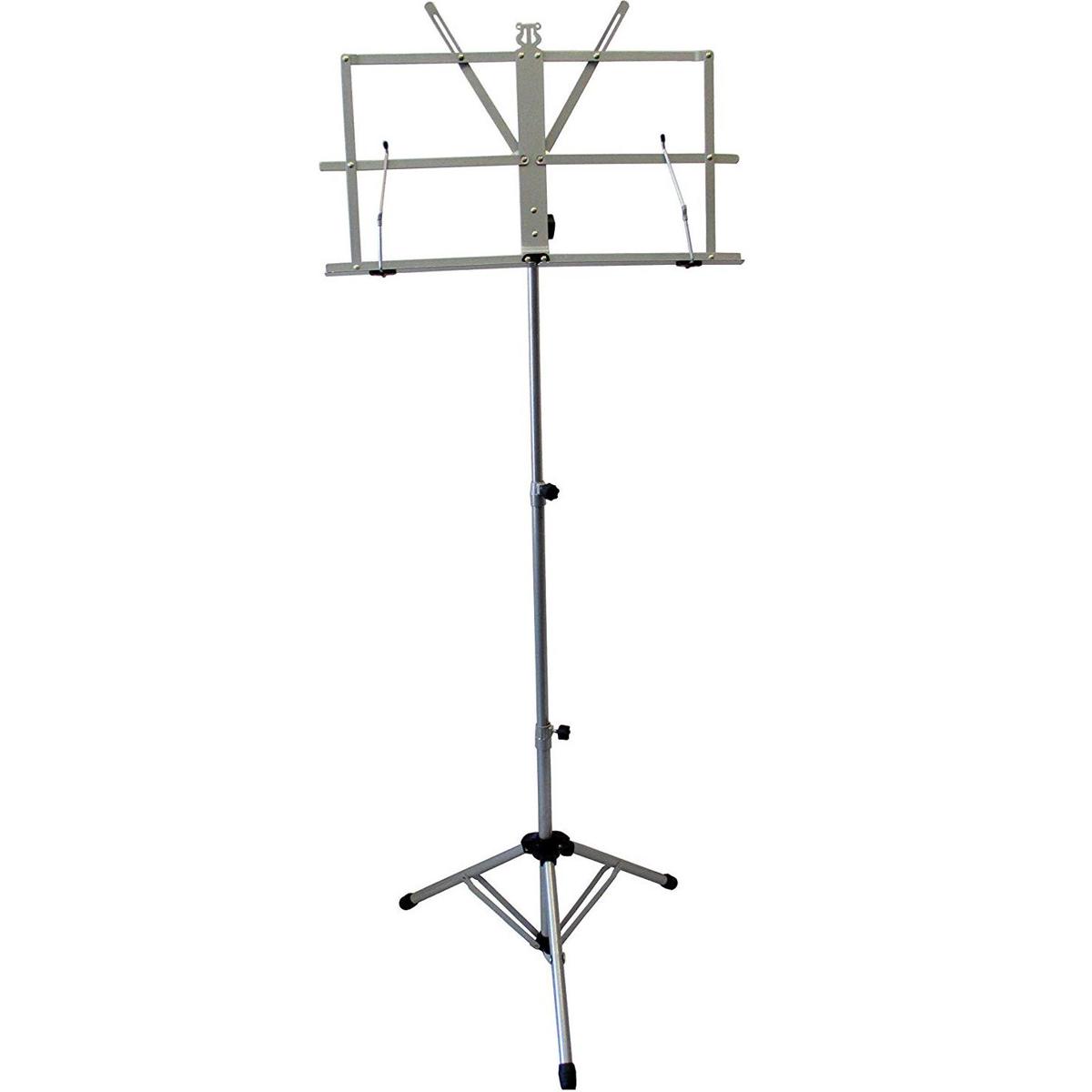 

Audio 2000s Sheet Music Stand with Heavy-Duty Carrying Pouch, Silver