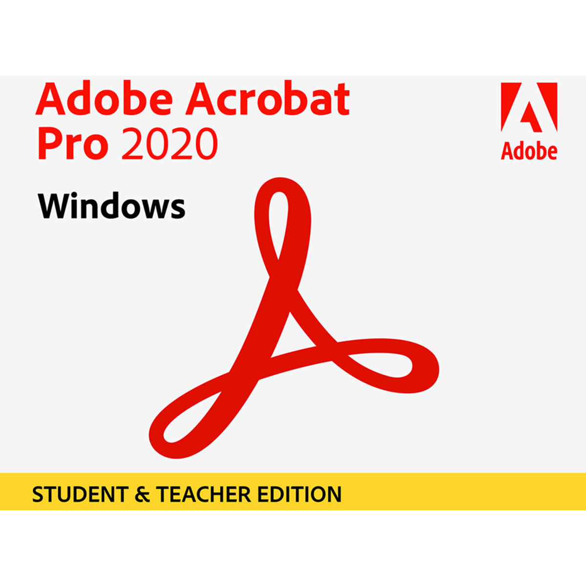 

Adobe Acrobat Pro 2020 Student & Teacher Edition for Windows and Mac, DVD