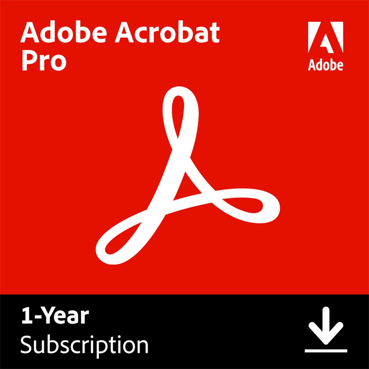 Image of Adobe Acrobat Pro 1-Year Subscription