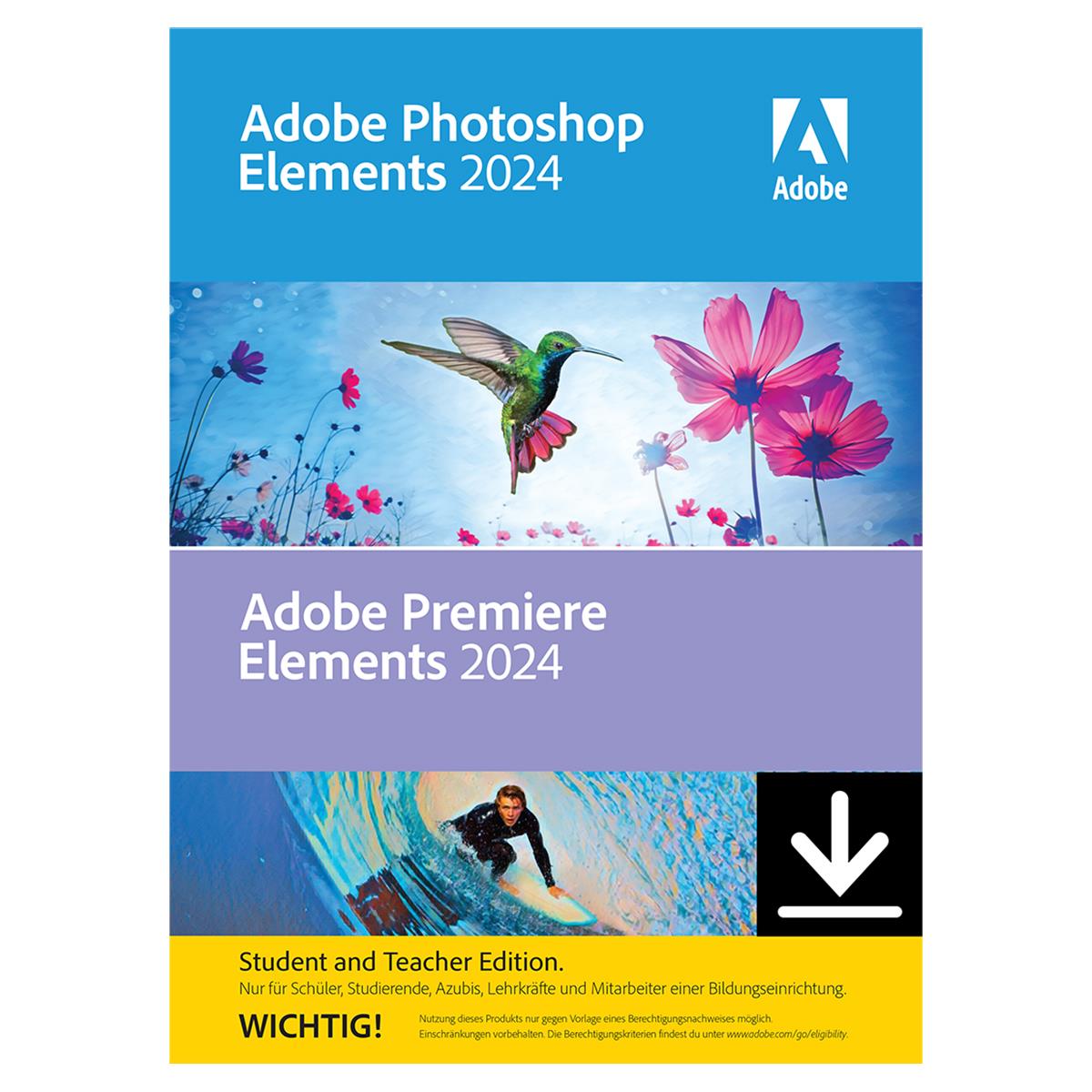 Adobe Photoshop 2024 and Premiere Elements 2024 Student/Teacher Edition for Mac -  65330295
