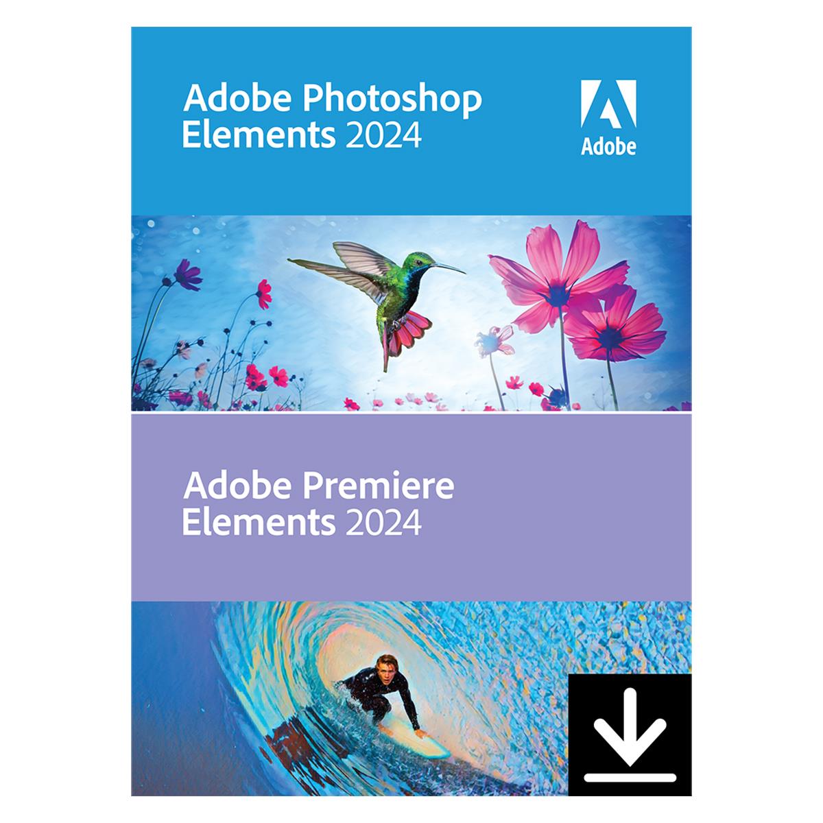Image of Adobe Photoshop 2024 and Premiere Elements 2024 for Windows