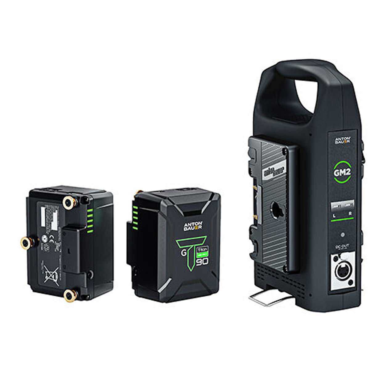 Image of Anton Bauer Titon Micro 90 Gold Mount Two-Battery Kit with GM2 Charger