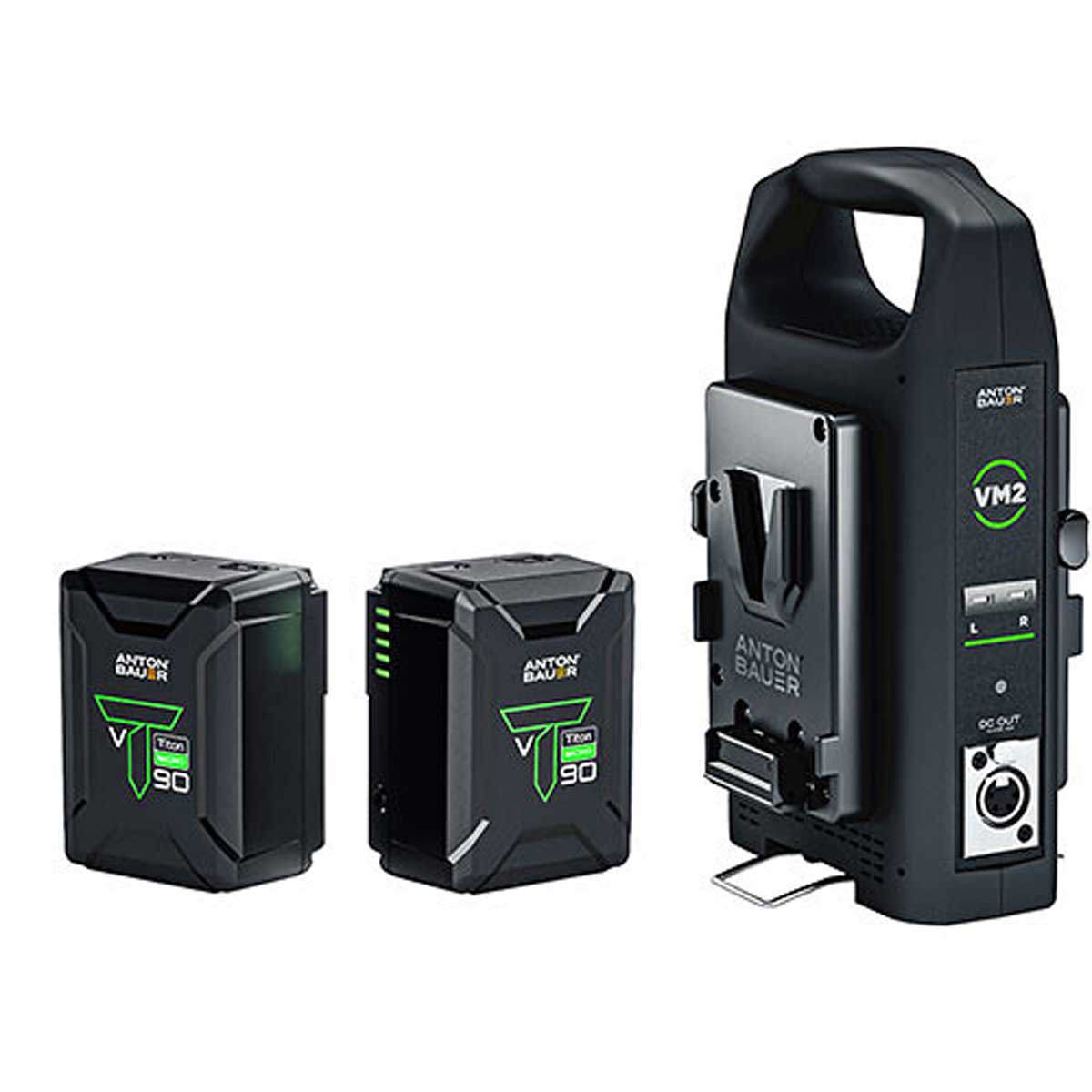 

Anton Bauer Titon Micro 90 V-Mount Two-Battery Kit with VM2 Charger, Open Box