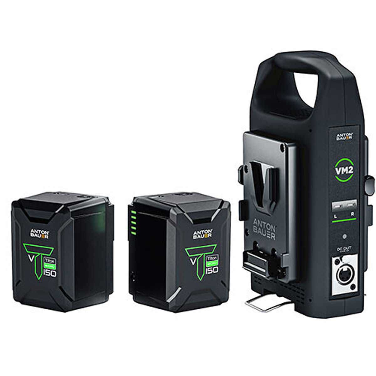 Image of Anton Bauer Titon Micro 150 V-Mount Two-Battery Kit with VM2 Charger
