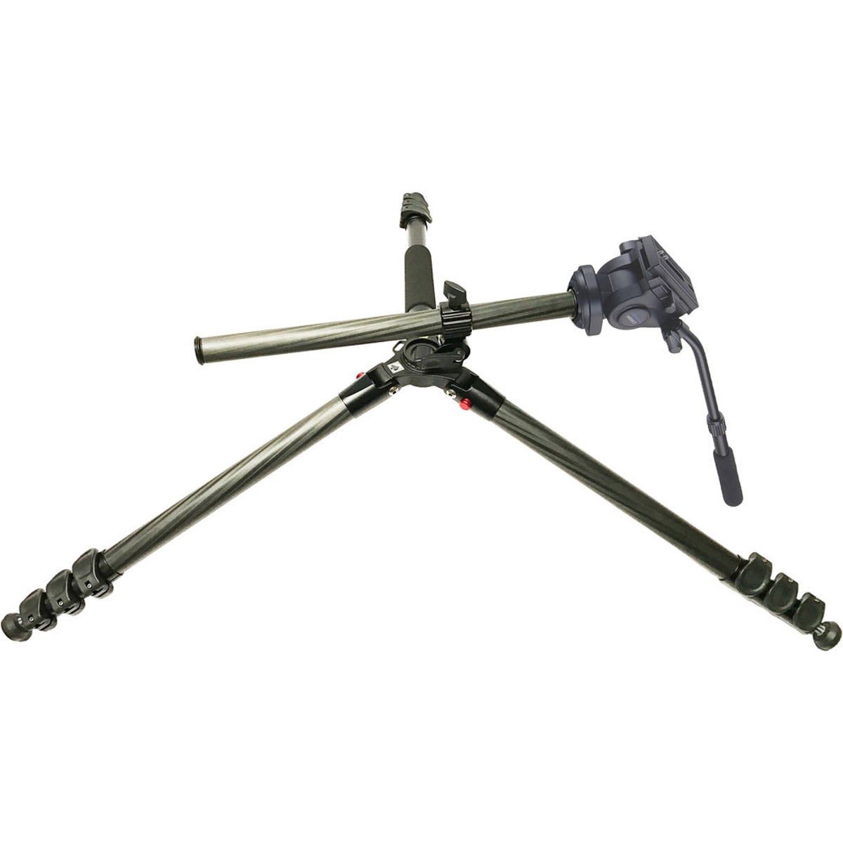 Acebil 4-Section Carbon Fiber Tripod with H805F Pan/Tilt Head