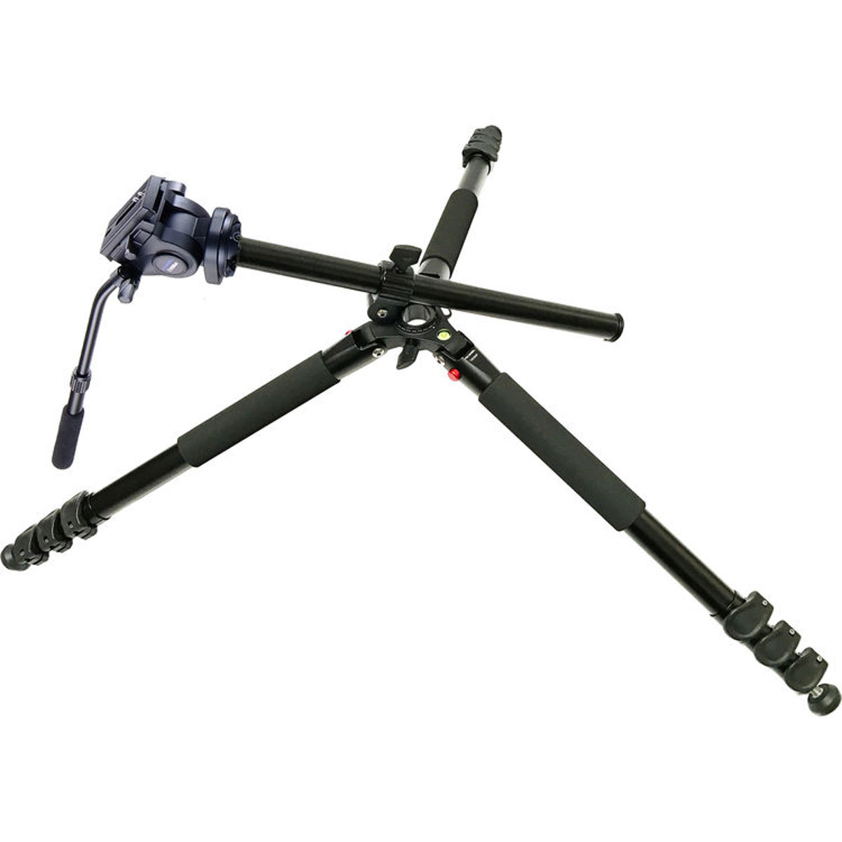 Acebil 4-Section Aluminum Tripod with H805F Pan/Tilt Head