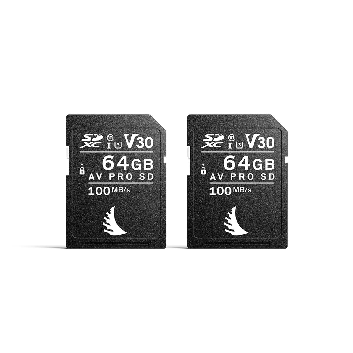 Image of Angelbird AV PRO SD V30 UHS-I SDXC Memory Card 64GB 2-Pack